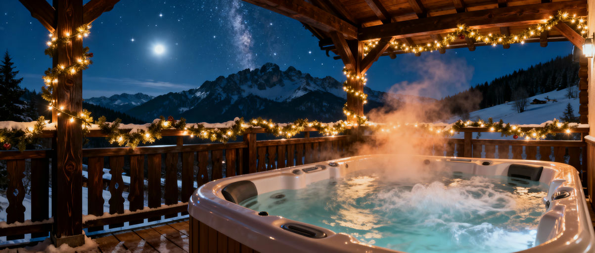 Festive Góral Terrace Night Scene