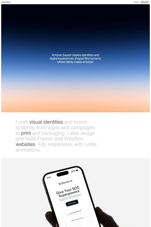 Antonin Saurat website screenshot