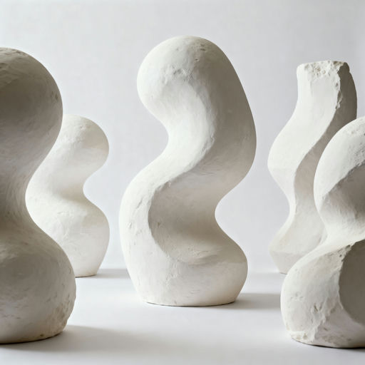 Infinite White Plaster Sculptures Void