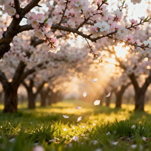 Delicate Almond Blossom Grove Canopy
