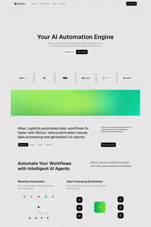 Setron template screenshot