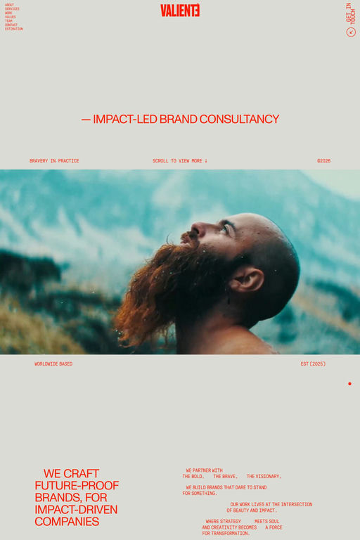 VALIENTE® website screenshot