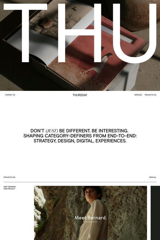 Thursday website screenshot