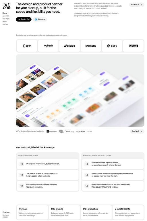Artone Studio website screenshot