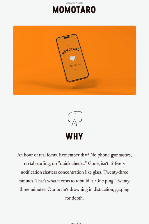 Momotaro website screenshot