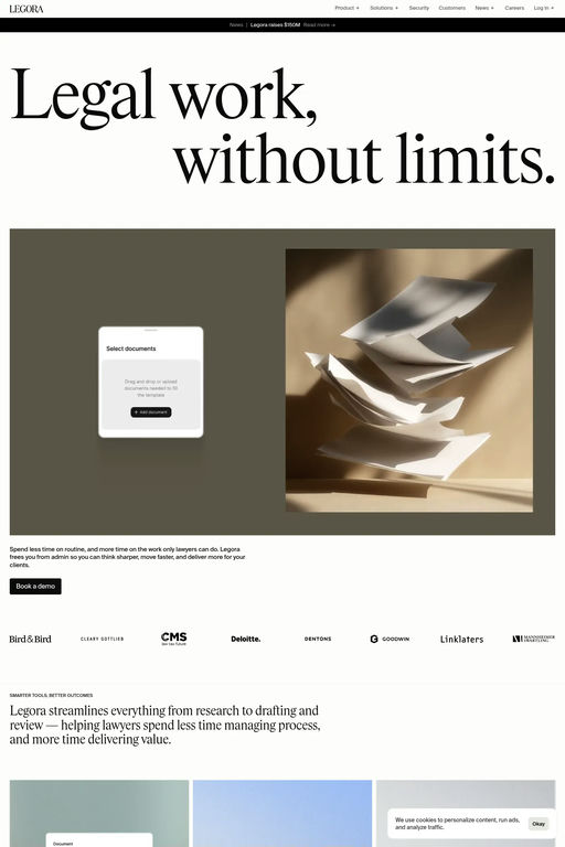 Legora website screenshot