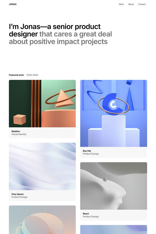 Jonas template screenshot