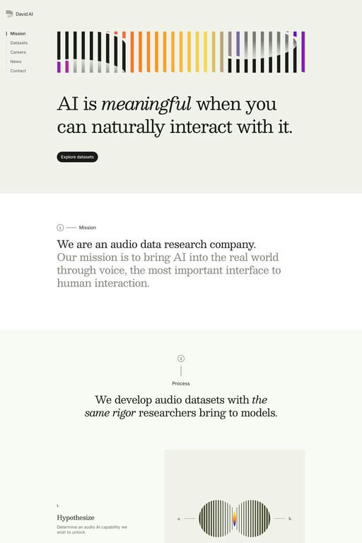 David AI website screenshot