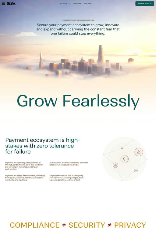 SISA website screenshot