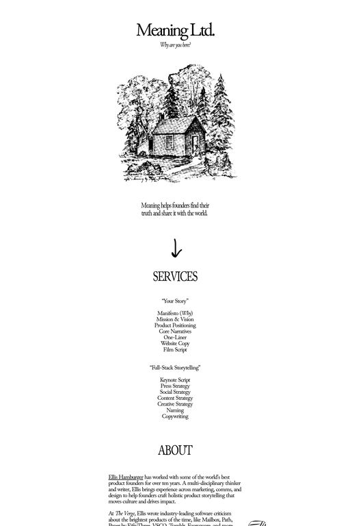 Meaning Ltd. website screenshot