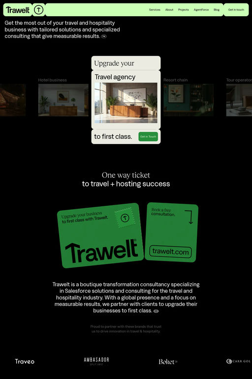 Trawelt website screenshot