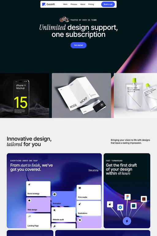 Outshift template screenshot