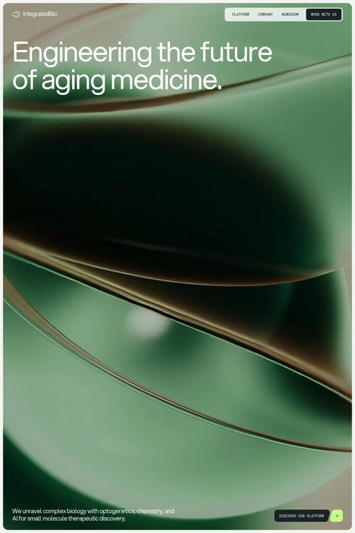 Integrated Biosciences website screenshot