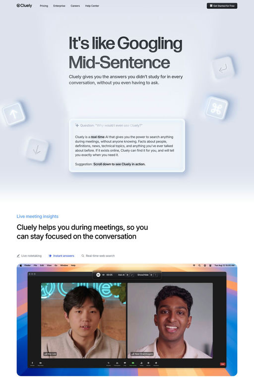 Cluely website screenshot