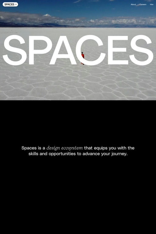 Spaces website screenshot