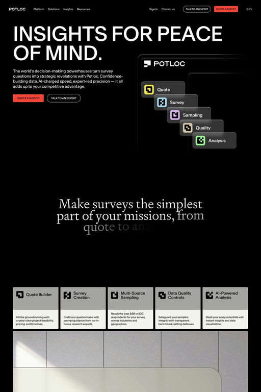 Potloc website screenshot