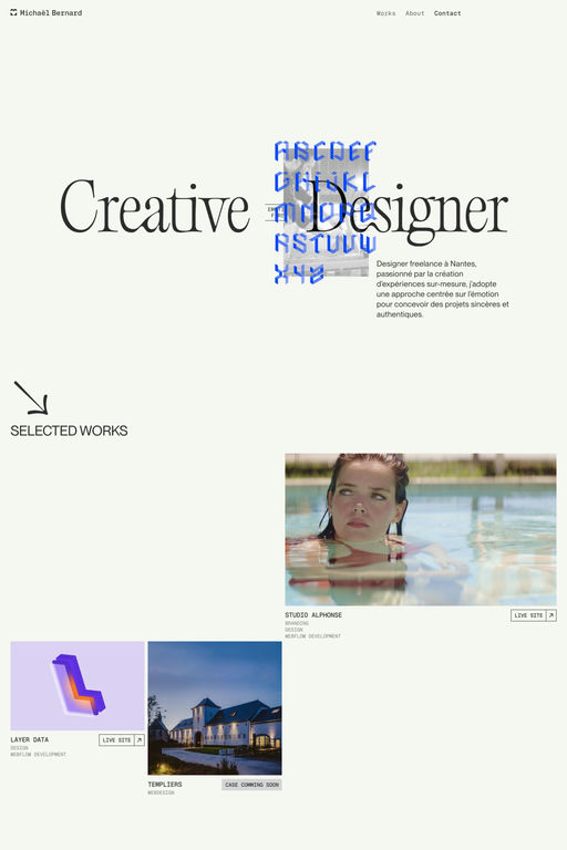 Michaël Bernard website screenshot