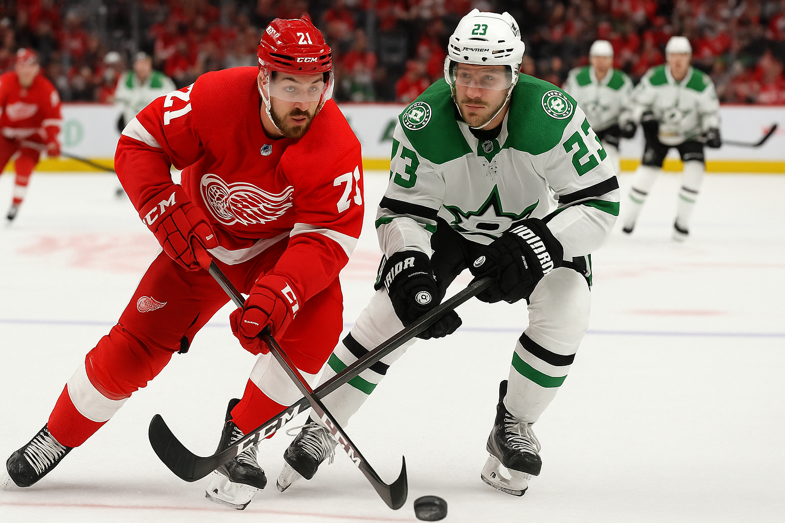 red wings vs stars