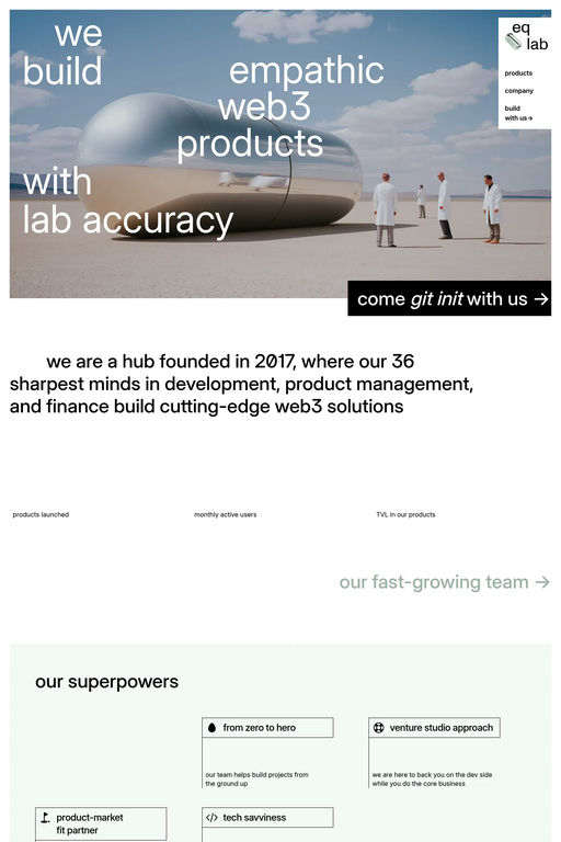 EQ Lab website screenshot
