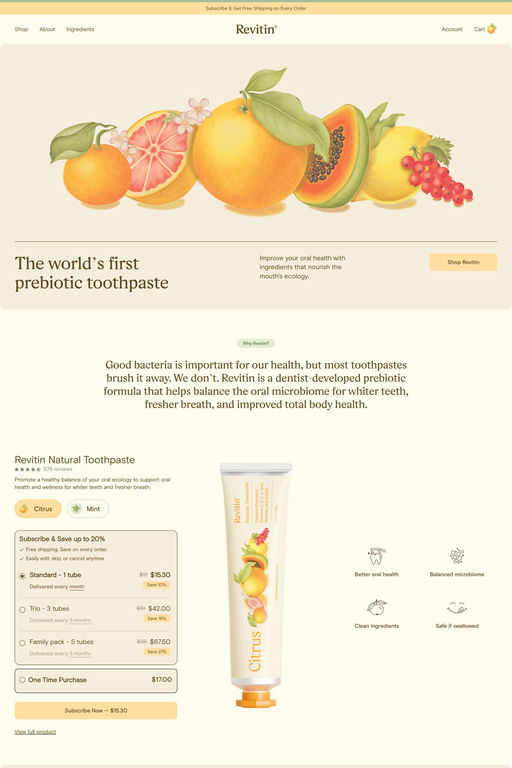 Revitin website screenshot