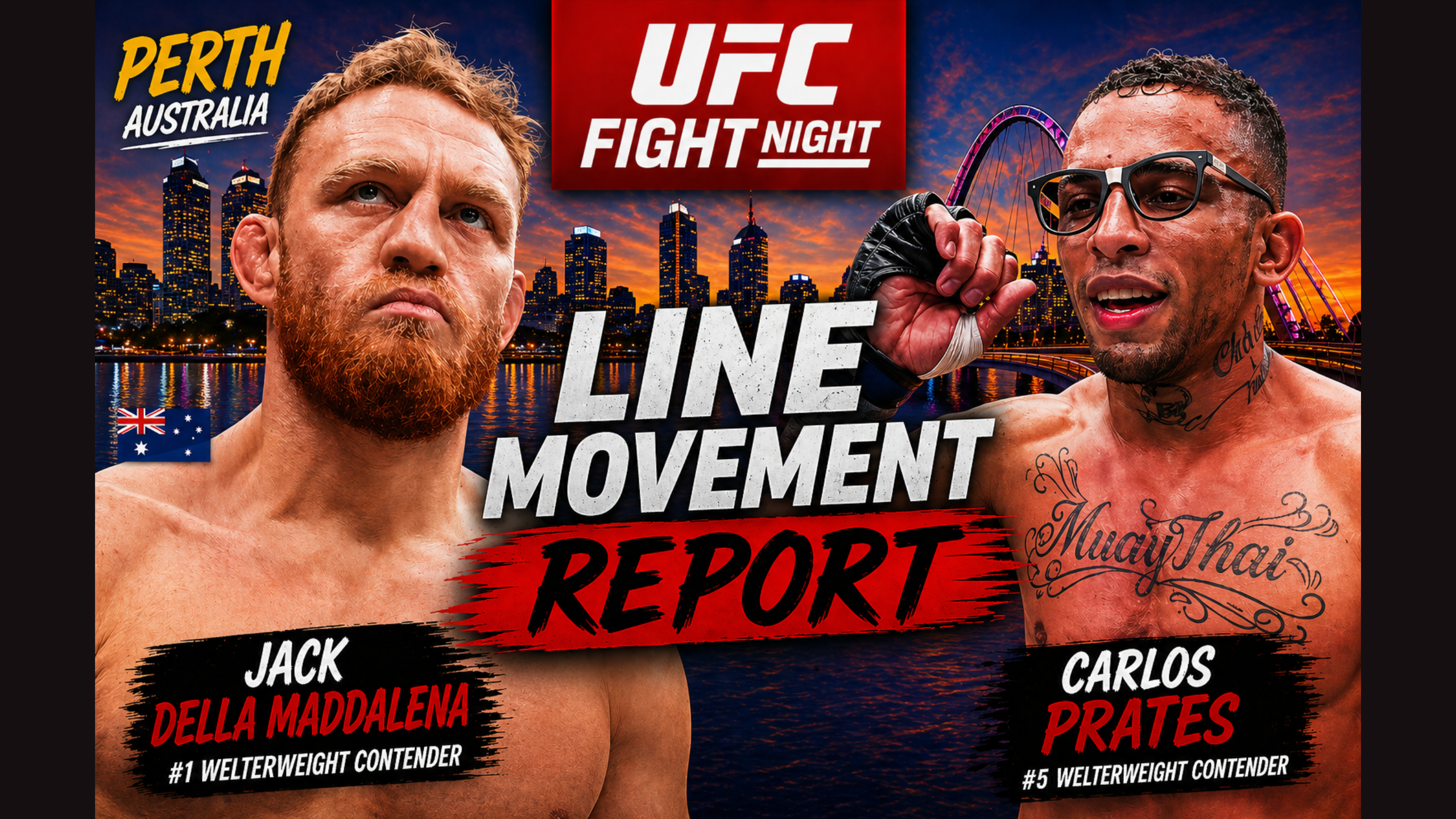 UFC Fight Night Perth Full Card Line Movement Report