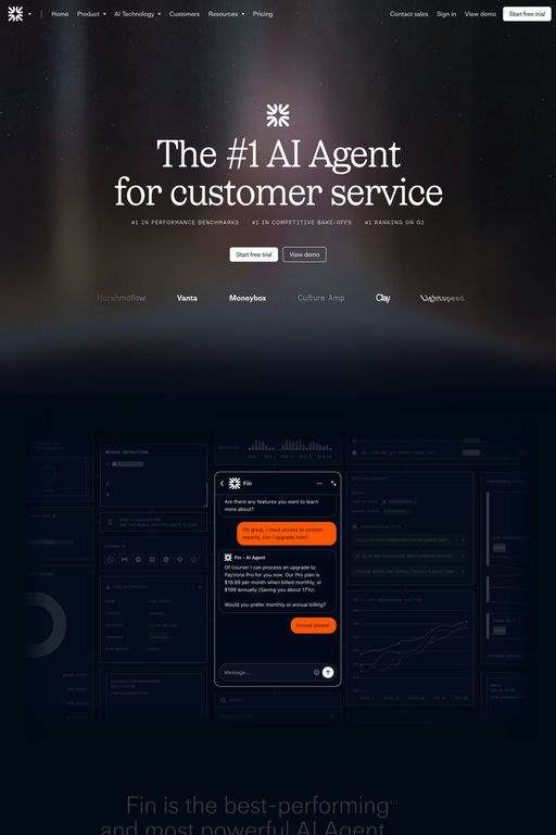 Fin website screenshot