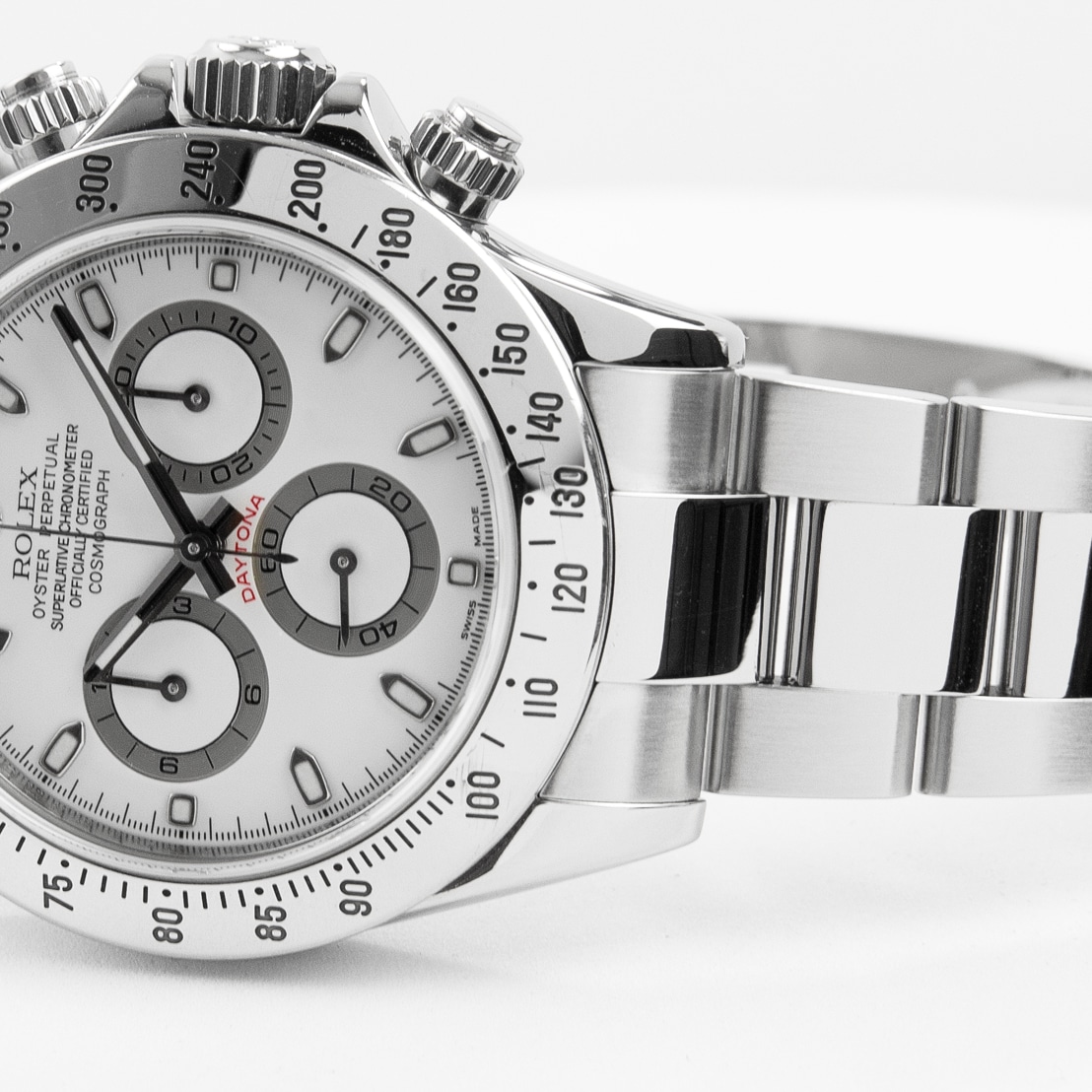 Rolex Daytona White Silver Watch