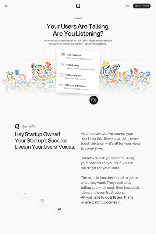 Qatchup website screenshot