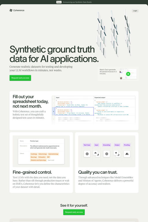 Coherence website screenshot