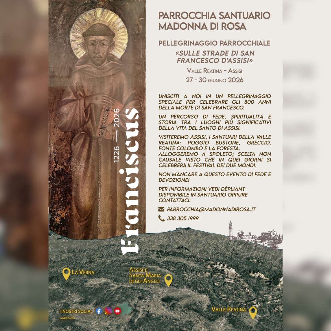 Pellegrinaggio parrocchiale 800 anni San Francesco