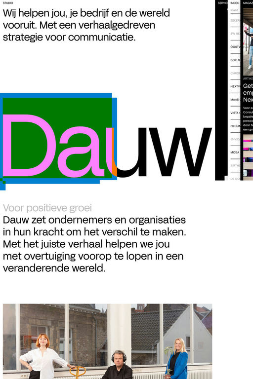 Dauw website screenshot
