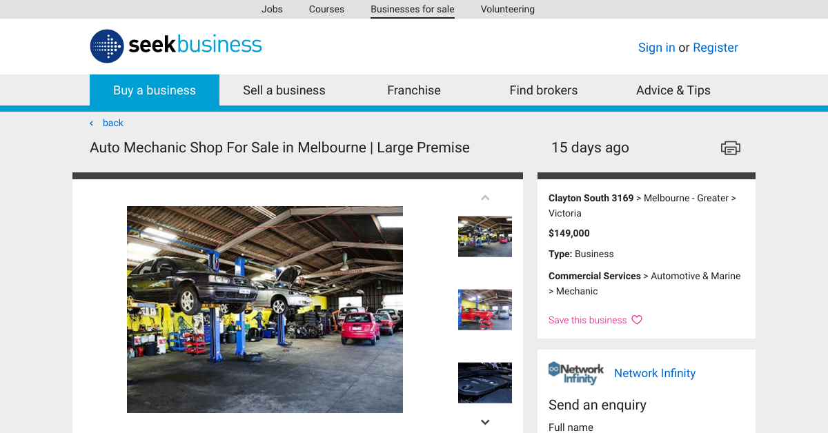 Sell Mechanic Business