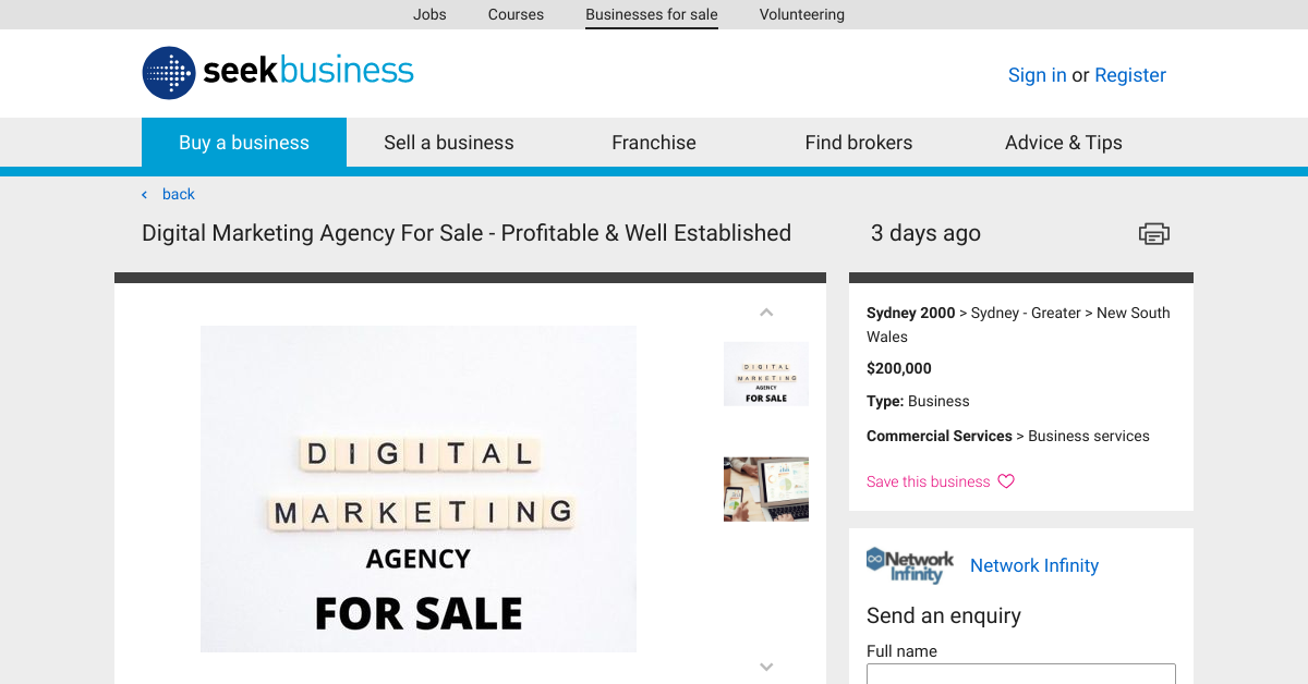 Sell Marketing Business
