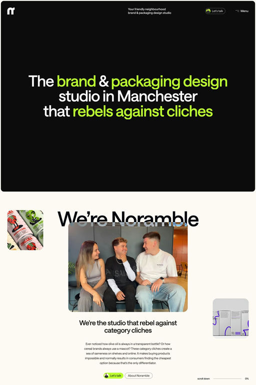 Noramble website screenshot