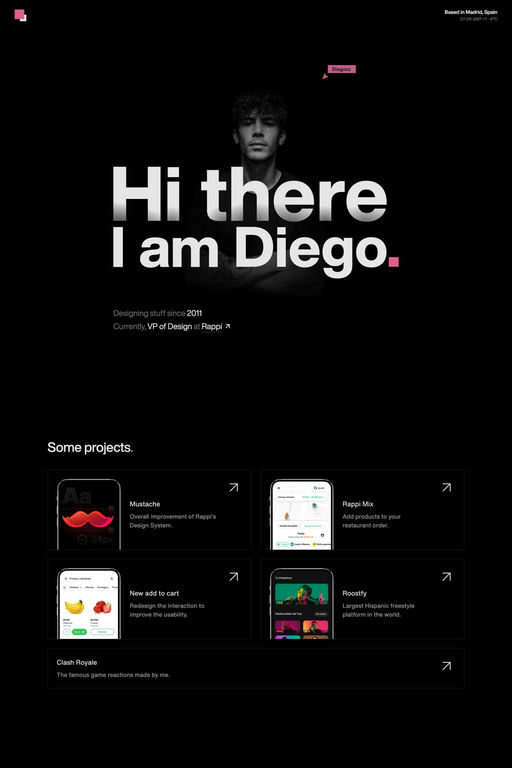 Diegovz website screenshot