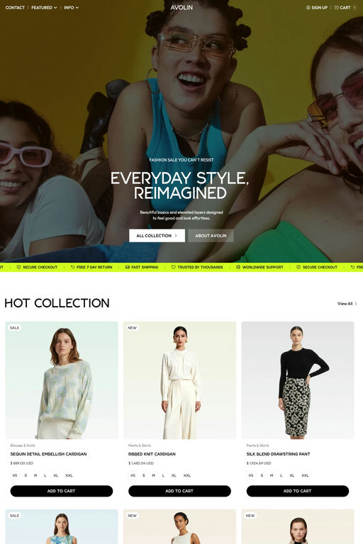 Avolin template screenshot