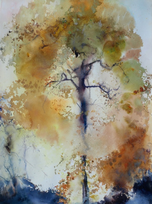 Falling leaves in Autumn