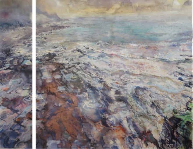 Looking down onto incoming tide, Crackington Haven