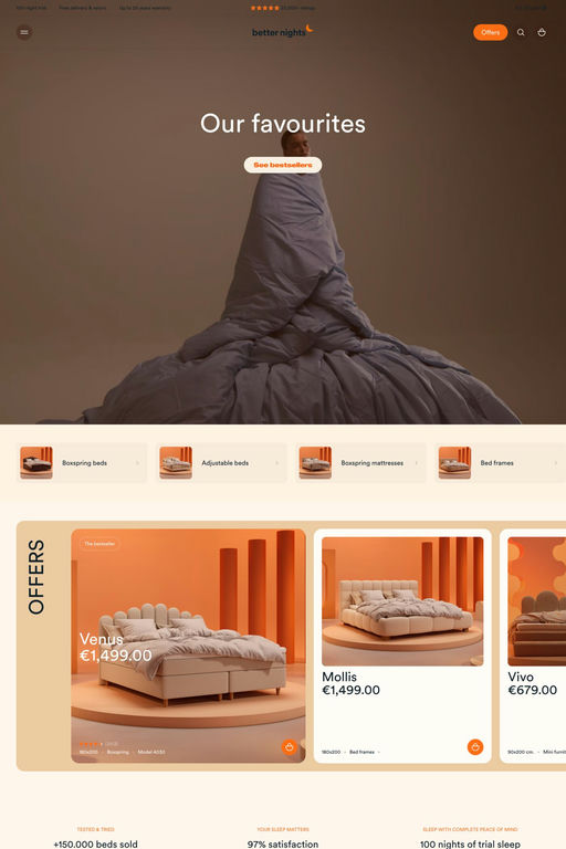 Better Nights website screenshot