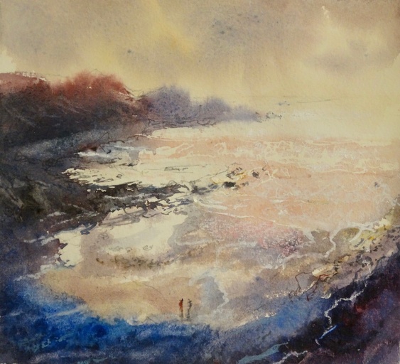 Rain stops and sun breaks through, Crackinton Haven, Cornwall