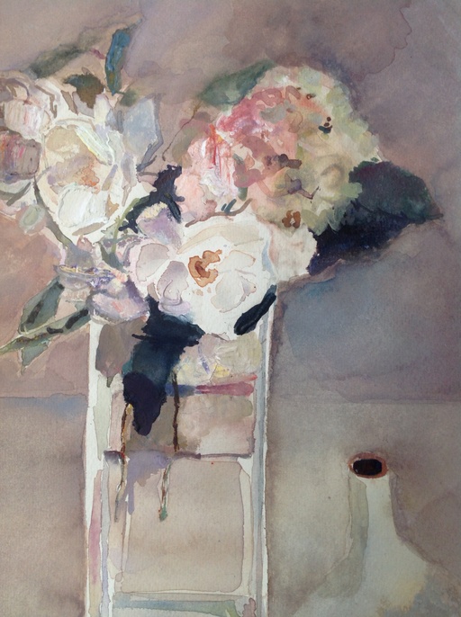 White Roses and Hydrangea from my garden.