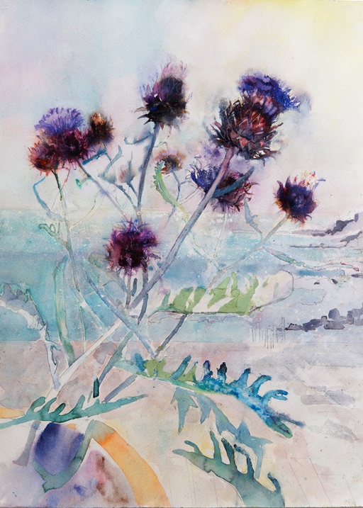 Hot Day at the Beach, Artichokes Lean Towards the Sun.