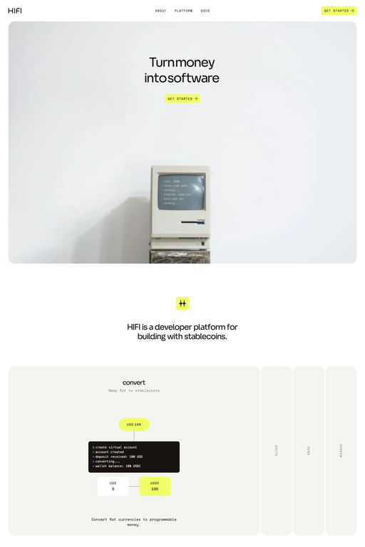 HIFI website screenshot