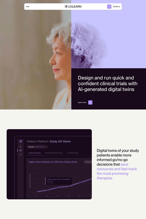 Unlearn website screenshot
