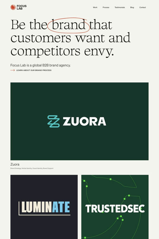 Focus Lab website screenshot