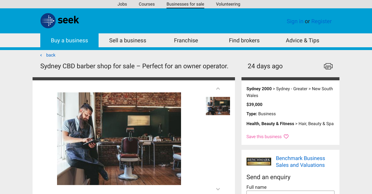 Sell Barber Shop