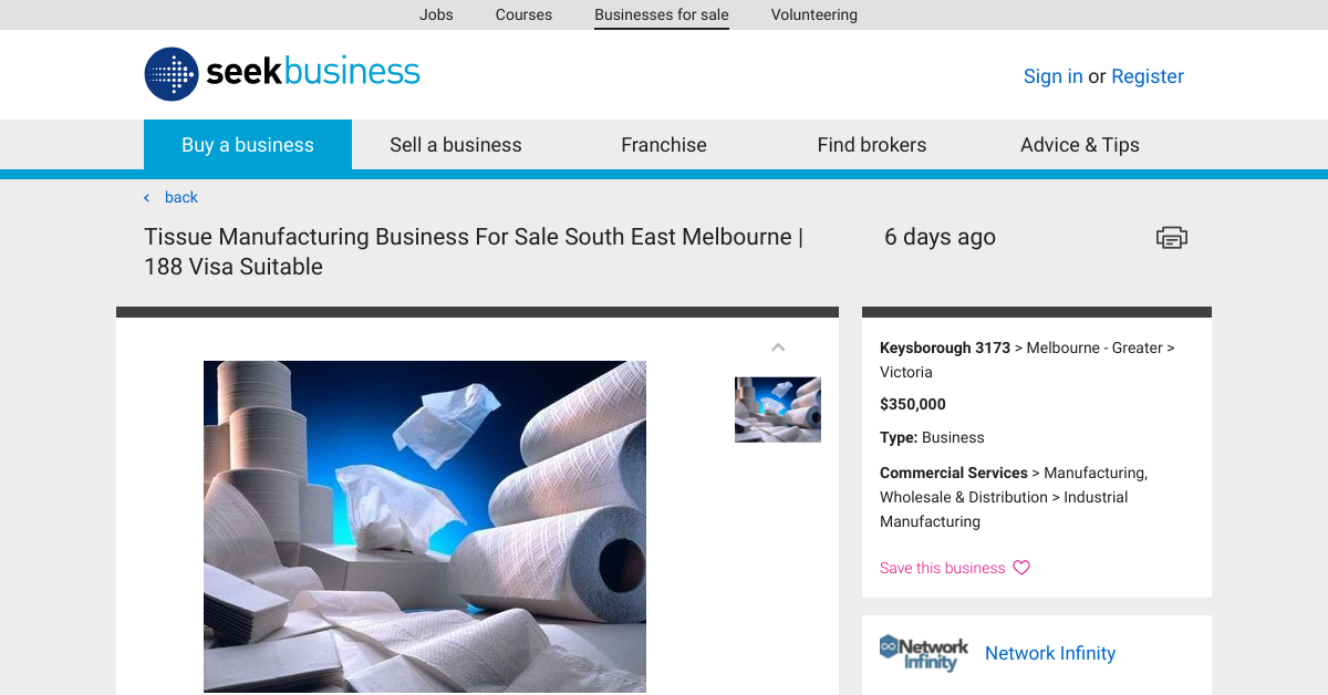 Sell Manufacturing Business