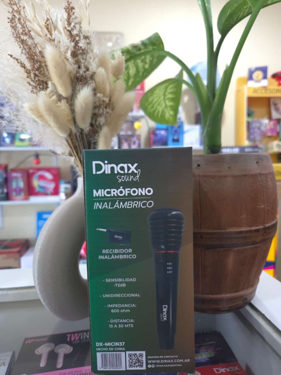  DINAX MICRÓFONO DXMICIN37 INALAMBRICO c/RECEPTOR
 1
