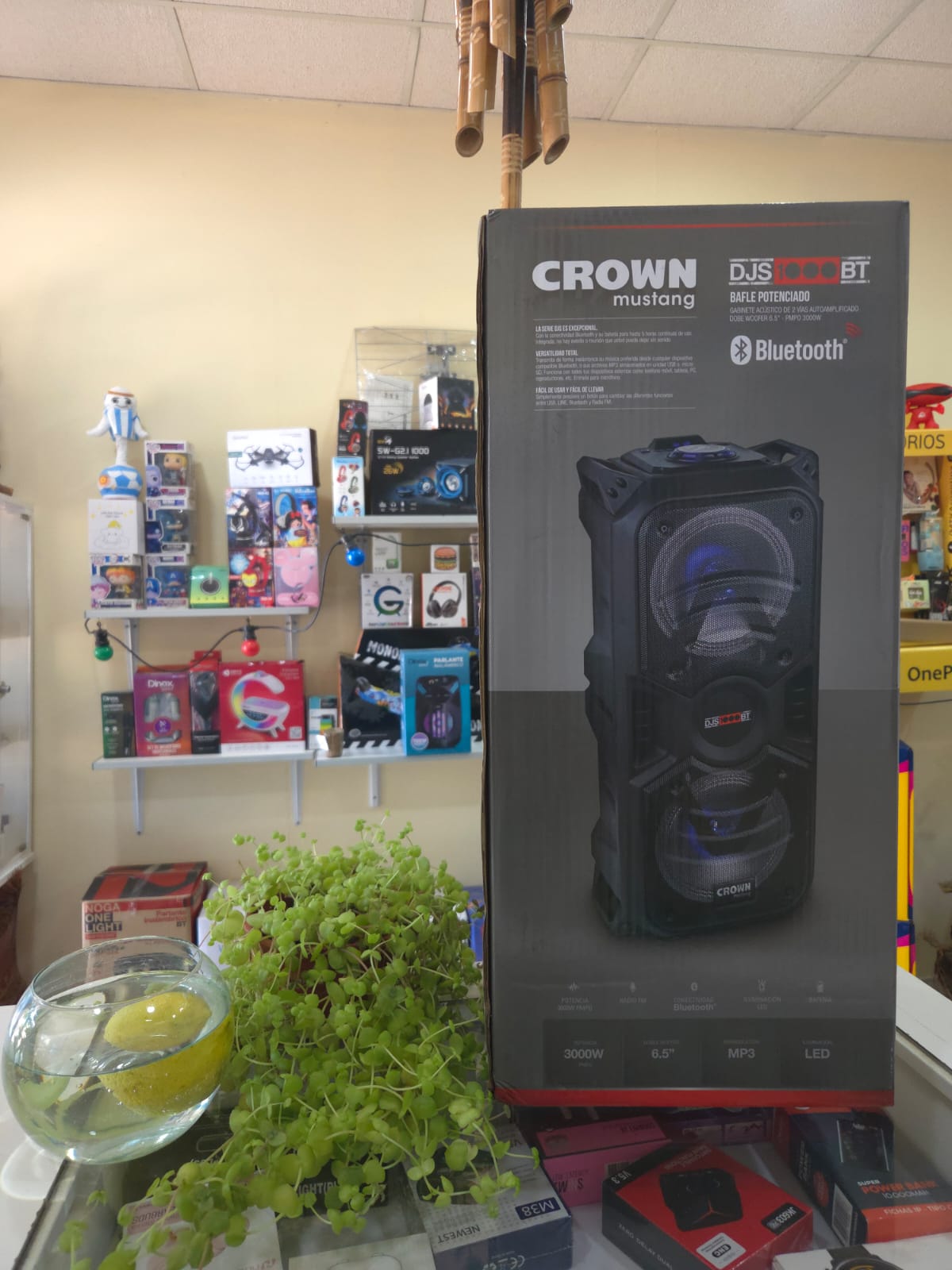 Parlante Crown Djs-1000bt Bt/fm 3000w Bateria 1