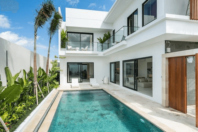 Стильная 3BR вилла с бассейном у пляжа Pererenan, рядом с ресторанами